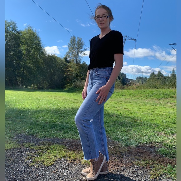 VINTAGE Velvet / velour stretchy v neck short-sleeve blouse fall favs classic - Picture 8 of 12